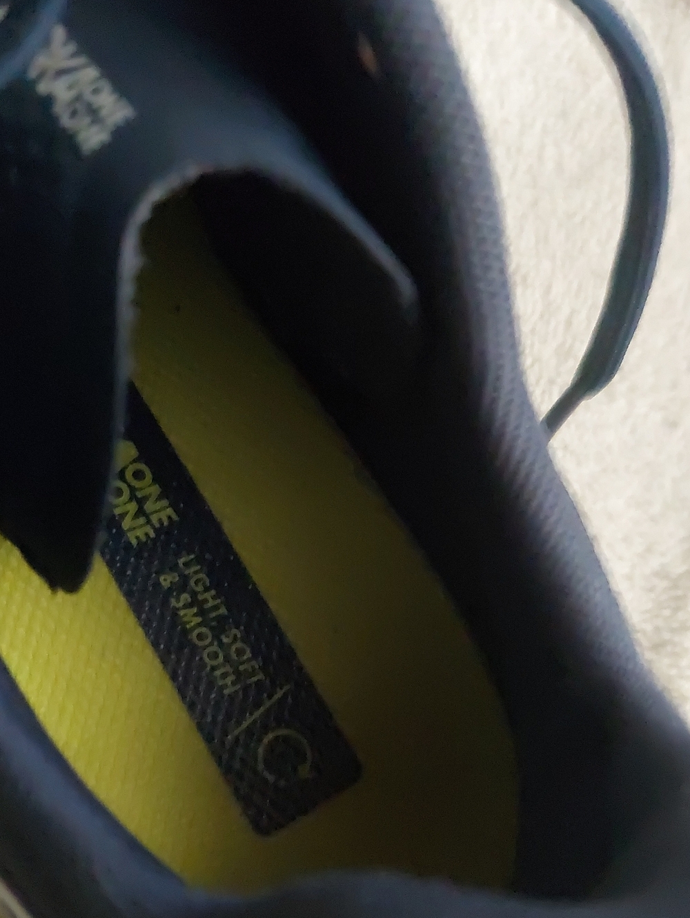 Hoka One One Navy and Yellow Women's Athletic Shoes